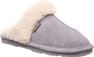 Bearpaw Loketta Genuine Sheepskin Fur Lined Slipper in Gray Fog at Nordstrom Rack, Size 10