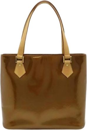 Louis Vuitton Pre-owned Monogram Vernis Houston Tote Bag - Dames - Vintage Shopper - Bruin - ONE Size - Leer - Vintage