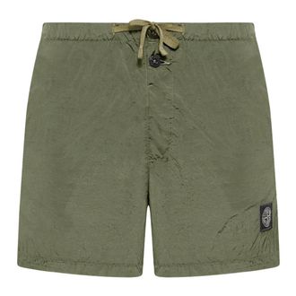 Stone Island Badmode, Heren, Groen, M, Drawstring Shorts