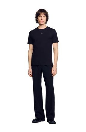 Sandro Short-sleeved T-shirt in Black at Nordstrom, Size Medium
