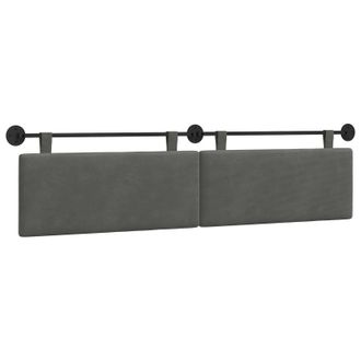 vidaXL Cabecero Colgante Gris Oscuro Tela De Pana Vidaxl