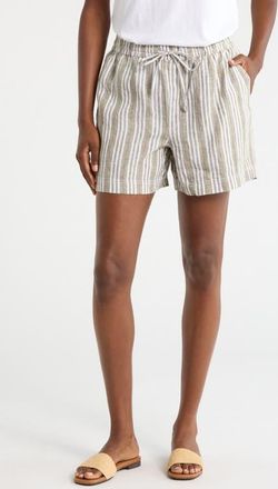 Tommy Bahama Beach Breeze Dobby Linen Easy Drawstring Shorts in Sea Clay at Nordstrom, Size X-Small