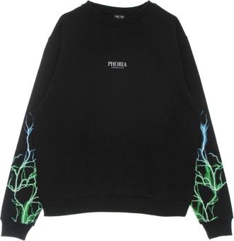 Phobia Archive Lightning Crewneck Sweatshirt - Heren - Sweatshirts - Zwart - L - Katoen - Hoodies & sweatvesten