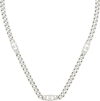Gucci Interlocking Chain Necklace - Dames - Kettingen - Grijs - ONE Size - Accessoires