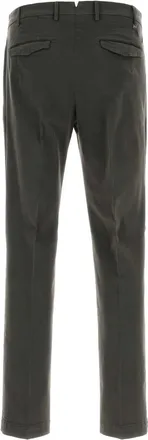Pantaloni Torino Mens Charcoal Stretch Cotton Pant Grigio Exterior: Elastane Pantaloni Trousers