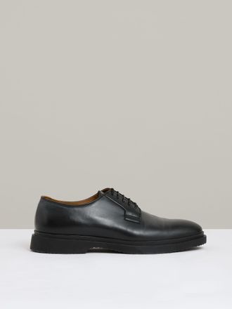 Reiss Black Leather Lace-up Derby Shoes, E41