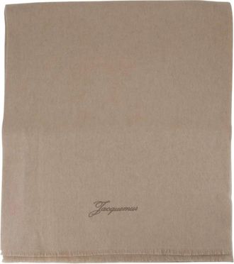 Jacquemus Wool Tailored Scarf - Beige