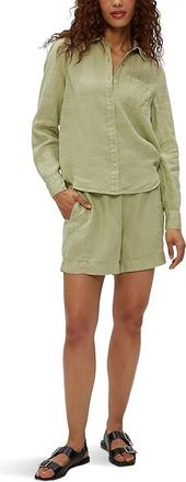 Michael Stars Mavis Short With Pockets Womens Shorts Seacrest : LG (US 8-10), Cotton/Linen