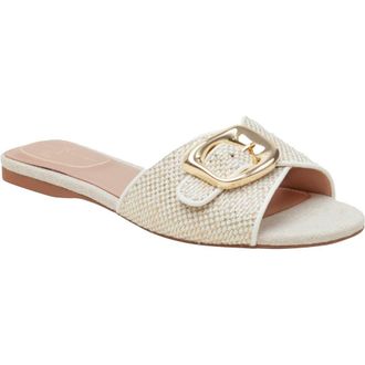 Linea Paolo Leighton Slide Sandal in Natural/Gold at Nordstrom Rack, Size 8.5