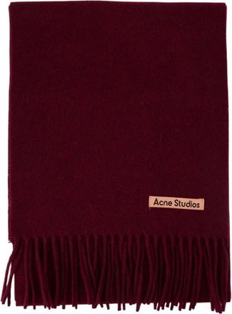 Acne Studios Sciarpa in lana con frange - - Accessories - unisex - Rosso - ONE SIZE
