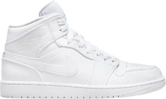 Nike Jordan Mens AJ 1 Mid - Shoes White/White/White Size 08.5