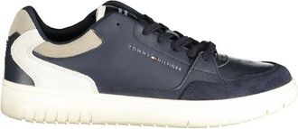 Tommy Hilfiger Blauwe Polyester Sneaker - Heren - Sneakers - Blauw - 42 EU - Polyester - Schoenen
