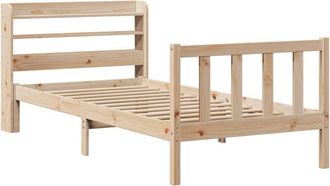vidaXL Estructura De Cama Sin Colch&oacute;n Madera Maciza Pino 75x190 Cm Vidaxl
