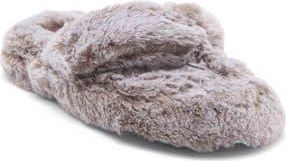 Rachel Roy Faux Fur Slipper in Grey at Nordstrom Rack, Size Medium