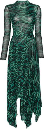 Diane Von F&uuml;rstenberg Tiger-print Asymmetric Dress