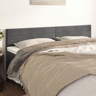 vidaXL Cabeceros 2 Unidades De Terciopelo Gris Oscuro 90x5x78/88 Cm Vidaxl