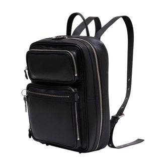 Acne Studios Mens Calfskin Leather Backpack Black