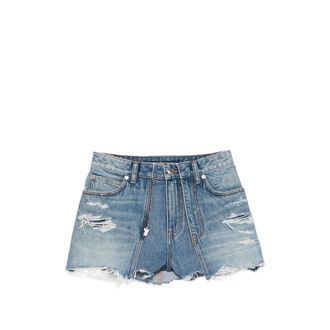 Alexander Wang Ripped Zip Shorts