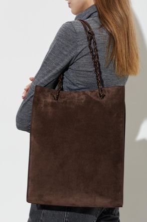 Jil Sander Suede Bag Tangle, Womens, Brown