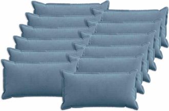 vidaXL Funda De Almohada 12 Uds. Houten Azul 40 X 80 Cm Pana Vidaxl