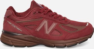 New Balance Made in USA 990v4 Sneakers Monarch Burgundy / Pumpernickel / Black