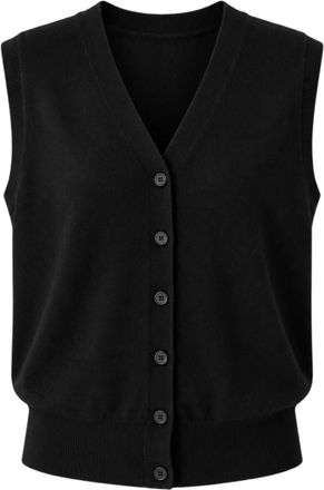 Meimeij V-hals Vest - Dames - V-hals truien - Zwart - M - Truien & Vesten