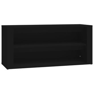 vidaXL Vidaxl - Mueble Zapatero De Madera Contrachapada Negro 100x35x45 Cm
