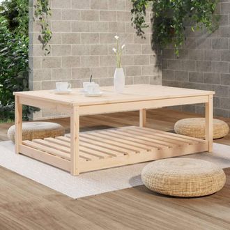 Berkfield Home Garden Table 121x82.5x45 cm Solid Wood Pine in Light Tan