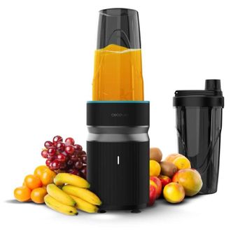 Cecotec Cecotec Batidora De Vaso Individual Powertitanium 1000 Push2go. 1000w, Cuchilla Acero Inox 6 Hojas, 2 Vasos 700ml Con Tapas