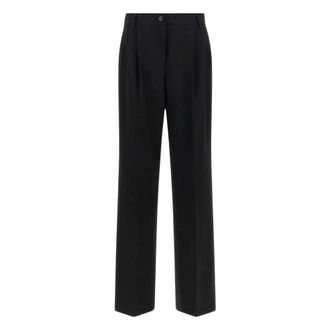 Dolce & Gabbana Rechte broek - Dames - Broeken - Zwart - Maat: XL Wol