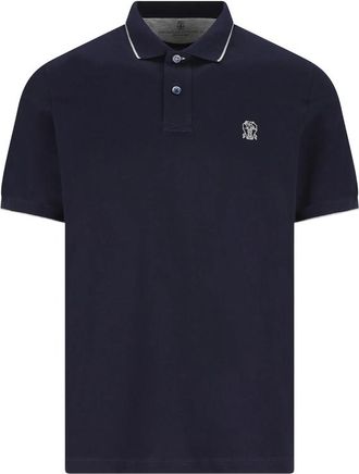 Brunello Cucinelli Logo-embroidered Polo Shirt