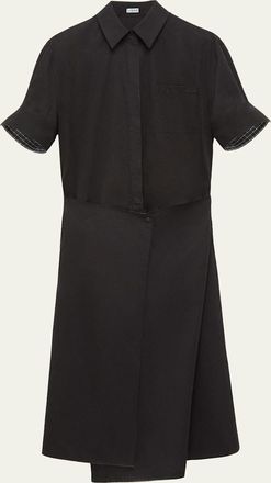 Loewe Wrapped Short-Sleeve Midi Shirtdress