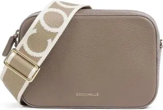 Coccinelle Tassen, Dames, Grijs, ONE Size, Leer, Tebe Mini Bag Gekorst Leer