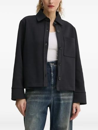 Marc O'Polo buttoned patch-pocket shirt - women - Polyester/Elastane/Cotton - L - Blue