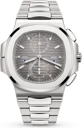 Patek Philippe Pre-owned Patek Philippe Nautilus Chronograph Black Gradated Dial Mens Watch 5990/1A-001