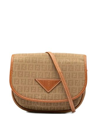 Fendi 20th Century Mini Zucchino Canvas crossbody bag - Bruin