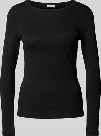 s.Oliver Red Label Longsleeve mit Rundhalsausschnitt in Black, Gr&ouml;&szlig;e 34