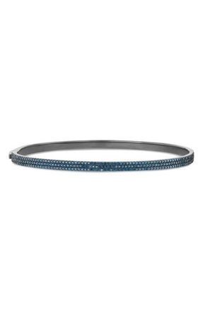 Lana Jewelry 14K Black Gold Blue Diamond Vanity Bangle Bracelet at Nordstrom, Size 6