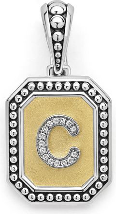 Lagos Signature Caviar Initial Enhancer in Two-Tone C at Nordstrom