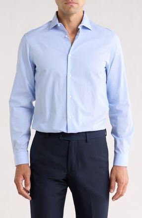 Calvin Klein Slim Fit Stripe Dress Shirt in Classic Blue at Nordstrom Rack, Size 16.5 - 36/37