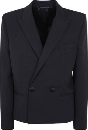Balmain Stijlvolle Spencer Jacket - Heren - Blazers - Zwart - L - Wol - Jassen