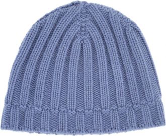Drumohr Cuffia a costine in puro cashmere - Heren - Hoeden - Blauw - ONE Size - Accessoires