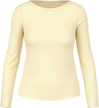 Marc Cain Long Sleeve Tops - Dames - Longsleeves - Beige - XL - Katoen - Tops