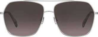 Kate Spade New York adley 59mm gradient square sunglasses in Palladium/pink at Nordstrom