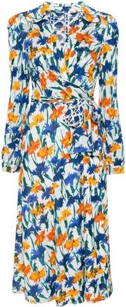 Diane Von F&uuml;rstenberg Midi Jurk - Dames - Casual kleedjes - Veelkleurig - S - Polyester - Kleedjes