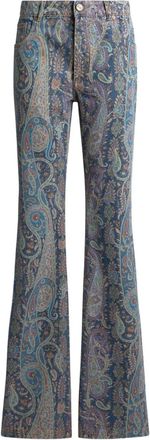 Etro Jeans svasati con stampa paisley - Blu