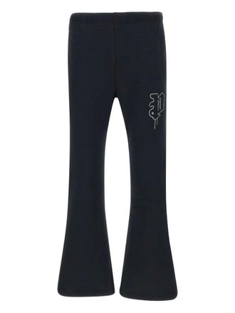 Purple cotton track pants - Black