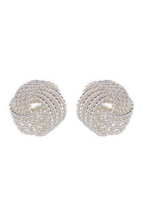 Argento Vivo Textured Knot Stud Earrings in Silver at Nordstrom Rack