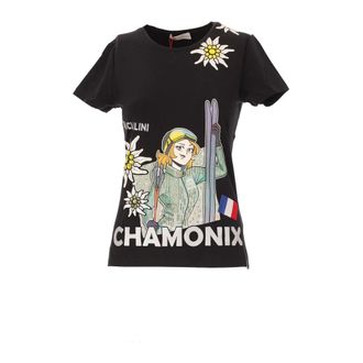 Braccialini Chamonix T-shirt - Dames - Tops - Zwart - Maat: S/M Katoen