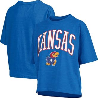 Pressbox Womens Pressbox Royal Kansas Jayhawks Nelson Arch Over Logo Waist Length Oversized Slub T-Shirt at Nordstrom, Size Xx-Large
